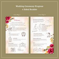 indian wedding program card design