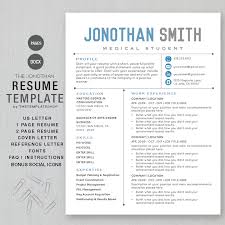 Creative Resume Template  Modern CV Template  Word  Cover Letter            Extraordinary Word Resume Template Mac    