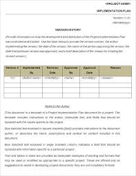Project Implementation Plan Template 6 Free Word Excel