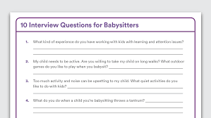 10 Interview Questions To Ask Babysitters