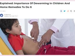 deworming in children and home remes