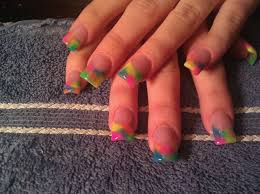 tie dye nails by lacyunknown
