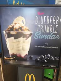 Mcdonalds Canada Blueberry Crumble Sundae In 2019