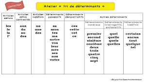 Français - Grammaire : le déterminant - 5C - Saint-Louis 3 - BXL