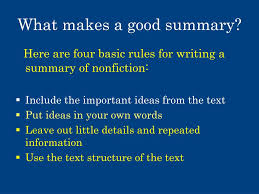 ppt writing a summary of nonfiction