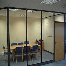 aluminium frame glass partition for