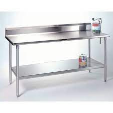 Uline stocks a wide selection of stainless steel worktables with backsplash. John Boos Work Table With Backsplash And Shelf 96 L X 24 W X 36 H