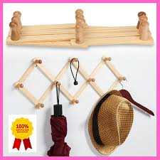 1 Pc Foldable Wooden Expanding Clothes