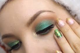 green gold makeup tutorial festive