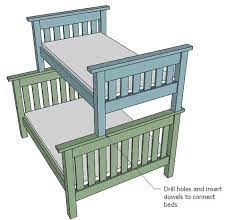 twin over full simple bunk bed plans