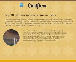 top 10 laminate companies in india