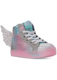 Little Girls Shuffle Brights Glimmer Wings Light Up High Top Casual Sneakers From Finish Line