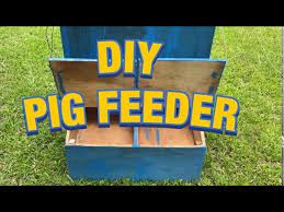 making a pig feeder wooden pig feeder