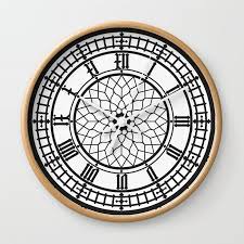 Big Ben Clock Face Intricate Vintage