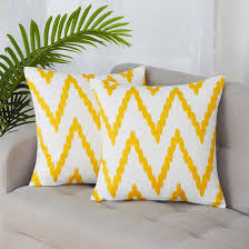 yellow embroidered decorative modern