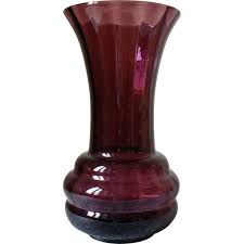 Vintage Purple Glass Vase 1930