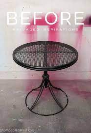 How To Paint Metal Furniture Salvaged