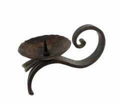 Hand Forged Wrought Iron Wall Candle