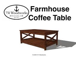 Farmhouse Coffee Table Plans