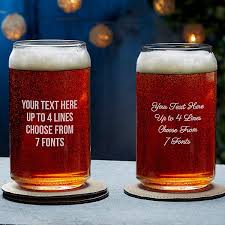 Personalized Beer Glasses Add Any Text