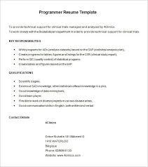 Free Resume Templates   Cute Programmer Cv Template   Within        Pinterest Programmer Resume Example    Resume Templates Plc Programmer   programming  skills resume