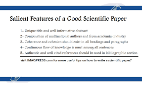 How to write a good science paper xi make in the book. Writing A Good Scientific Paper Salient Features And Comparative Example