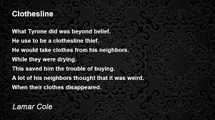 clothesline poem by lamar cole