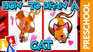 to draw a cat letter c pre