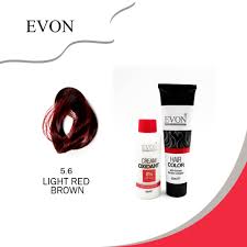 Evon Hair Color 5 6 Light Red Brown With Developer 6 Cwhc2331 10