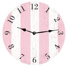 Pink Clock Pink Striped Clock Powder