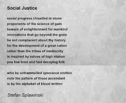 social justice social justice poem by