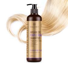 That's another reason why purple shampoo is then rinse with warm water. Amazon Com Purple Shampoo Blue Shampoo Magiforet Argan Oil Blonde Shampoo For Blonde Hair Grey Hair Silver Hair With Silk Essence Uv Protection And Sulfate Free Cleansing Agents 16 9oz Beauty