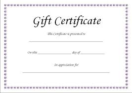 Make Your Own Gift Certificate Template Free Print Out