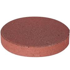 Red Round Concrete Step Stone