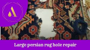 large persian rug hole repair you