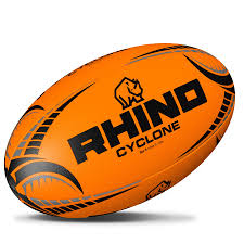 Rhino Cyclone Practice Rugby Ball Fluo Orange Size 5