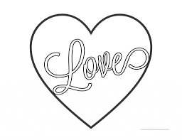 The second design i have is simply a super huge heart with lines so you can color it in with different colors or however you'd like. Love Heart Coloring Pages Free Printables What Mommy Does