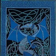 Cotton Celtic Dragon Tapestry Wall