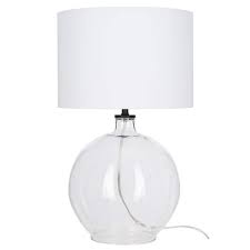 Clear Glass Table Lamp With Led Bulb