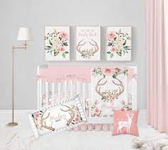 Deer Crib Bedding Set Baby Girl Crib