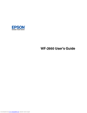 How do i install my epson product on a windows rt tablet? Epson Workforce Wf 2660 User Manual Pdf Download Manualslib