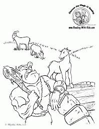 However, a troll lived under the bridge. Billy Goats Gruff Coloring Pages Coloring Home