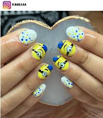 55 cute minion nail art designs for