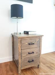 Tutorial for building a diy nightstand with a drawer and a shelf. 3 Drawer Nightstand