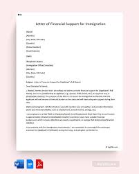 letter of financial support for