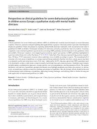 Robert vermeiren's full report may contain information on how to contact them such as phone numbers, addresses, and email addresses. Pdf Perspectives On Clinical Guidelines For Severe Behavioural Problems In Children Across Europe A Qualitative Study With Mental Health Clinicians