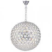 Crystal Glass 8 Light Globe Ceiling Pendant