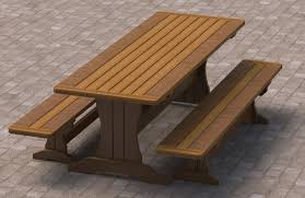 8ft Trestle Style Picnic Table With