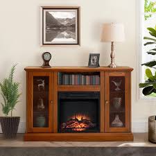 Espresso Electric Fireplace Tv Stand
