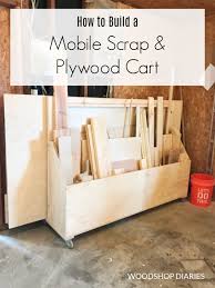 mobile s wood plywood storage cart